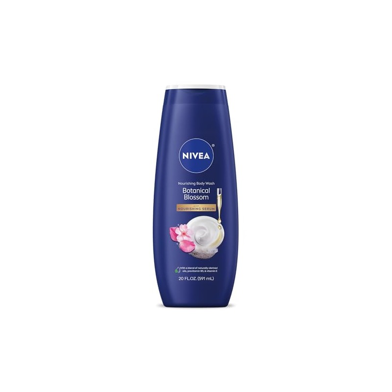 NIVEA Nourishing Botanical Blossom Body Wash, 20 Fl Oz