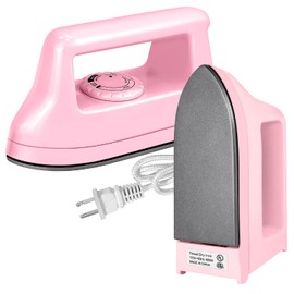 Mini Crafts Iron Handy Heat Press Machine Kit Portable with PVC Doormat for Heat Transfer, Charging Base Accessories for DIY T-Shirt Shoe Bag Vinyl Projects