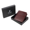 STARHIDE Brown Leather Wallet Men Slim Bifold, RFID Blocking Genuine