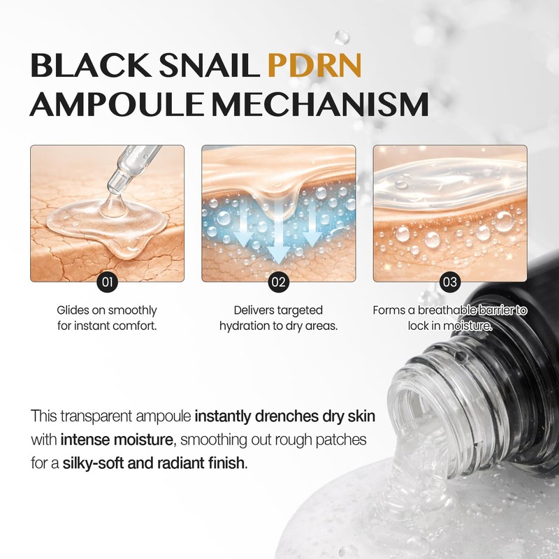 CLIV Black Nail PDRN Ampule Beauty Serum, 1.0 fl oz