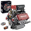 V8 Engine Model Kit That Works Micro Building Blocks Set