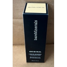 bareMinerals BARE MINERALS ORIGINAL LIQUID MINERAL FOUNDATION BROAD, NEUTRAL IVORY 06, 30 ML
