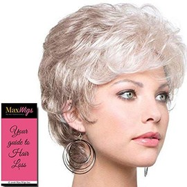 Joey Wig Color Strawberry Swirl - Noriko Wigs 4" Short Textured Pixie Curls Toulsed Synthetic Average Cap Capless Curly Wavy Bundle MaxWigs Hairloss Booklet