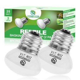 REPTI HOME Reptile Heat Lamp Bulbs, UVA Reptile Heat Bulb 2 Pack, 25 Watt Heat Light Bulbs, Daylight Basking Spot Light for Lizard, Bearded Dragon, Snake, Gecko