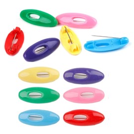 Paifencodill Scarf Safety Pin, 12 Pcs Cover Head Safety Pin Colored Scarf Safety Pin Plastic Pin Plastic Scarf Clip Plastic Cover Used for Sewing ClothesScarvesShawlsDecorativeAccessories (Colorful)