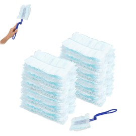 20 PCS Blue Dust Magnet with 1 Extender Handle, Flash Duster Dust Magnet, Dust Magnet Duster Flash, Flash Dust Magnet Refill, Refill Duster for Cleaning Blinds, Home Cleaning, Office Home Fans