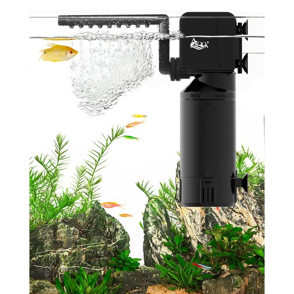 AQQA Aquarium Filter, 1000L/h Starke Strömung Aquarium Filterpumpe, 18W Leise