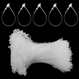 JEYORZY Safety Threads, Pack of 1000 Safety Threads for Labels, Price Tags, No Labeling Gun, Loop Pins, Safety Threads, Transparent for Clothing, Labels, Price Tag