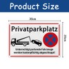 Sufune Parken Verboten Schild,30x20cm Warnschild Aluminium, inkl.Enth?lt Tr?gerkleber, Das Zuwiderhandelnde