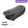 Motorcycle Rear Passenger Pillion Black Leather Seat Pad Fit for