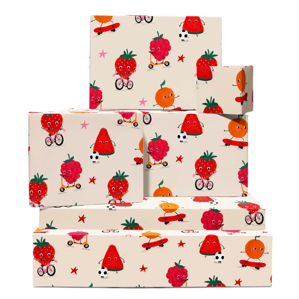 Girls Birthday Wrapping Paper - 6 Sheets Wrapping Paper -