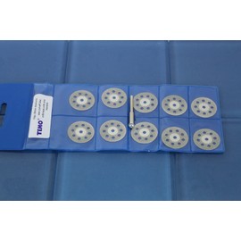 TMAX 10 pc 1 Inch 25 mm Breath Diamond Coated Cutoff Wheel Saw Disc 1/8 Inch Shank for Dremel and Other Rotary Tools