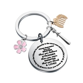 FUSTMW Mulans Keychain Princess Mulans Gifts The Flower That Blooms in Adversity Mulans Princess Movie Inspirational Gifts, Mulans Keychain, Large