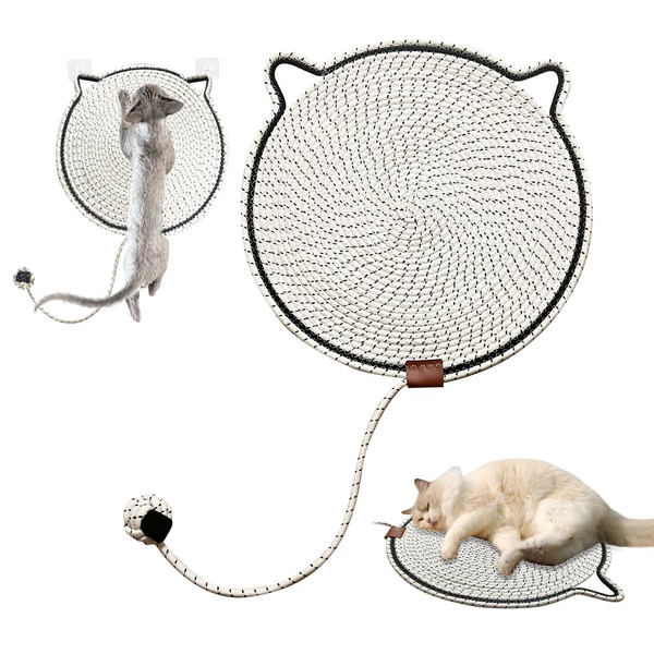 GooCare Cat Scratcher Mat with Cat Ball Toy, 14"-17" Size