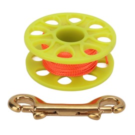 18m Dive Reel Finger Spool Scuba Diving Plastic Reel with Double Ended Hook for Underwater