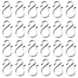 ZIOJOVK 24PCS 1.7Inch Clear Plastic Punch Bowl Cup S Hooks
