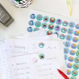 Under The Sea Teacher Reward Stickers for Kids, Motivational Grading Stickers for Student Incentives - 1,080 Count