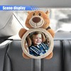 DUSCOKE Rear Facing Baby Car Mirror, Plush Cute Wide View