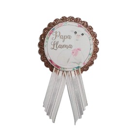 Daddy to Be Pin Llama Baby Shower Pin for dad to wear, White & Rose Gold, It's a Girl, It's a Boy Baby Sprinkle