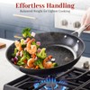 Carbon Steel Frying Pan 12" - Pre-Seasoned Carbon Steel Skillet,