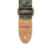 Cascha Vegan Guitar Strap with Leaf Pattern, Polyester with Cork