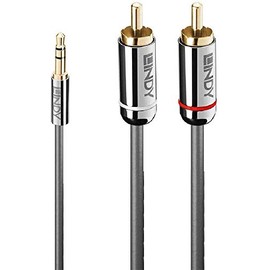 LINDY 35337 10m 3.5mm to Phono Audio Cable, Cromo Line