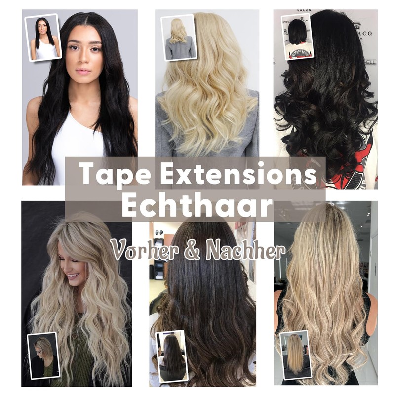 Jerriess Tape-In Real Hair Extensions, Salon Quality Tape-In Extensions, Real