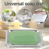Soap Dish with Draining Tray, Double layer Stainless Steel Soap
