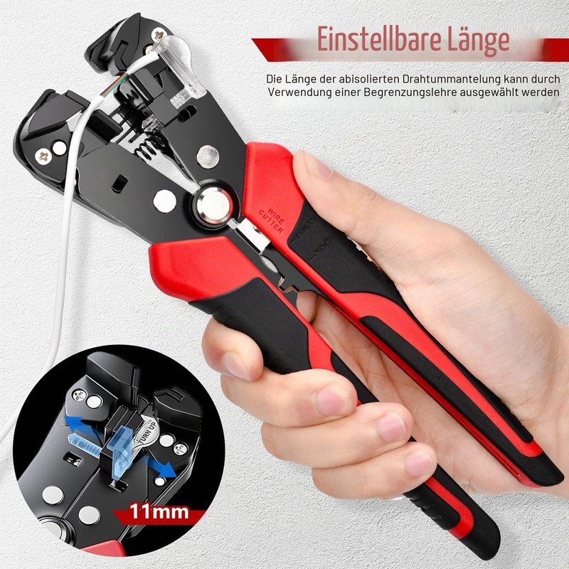 Wire Stripper, Automatic Wire Stripper and Cutting Pliers for 0.2-6mm²