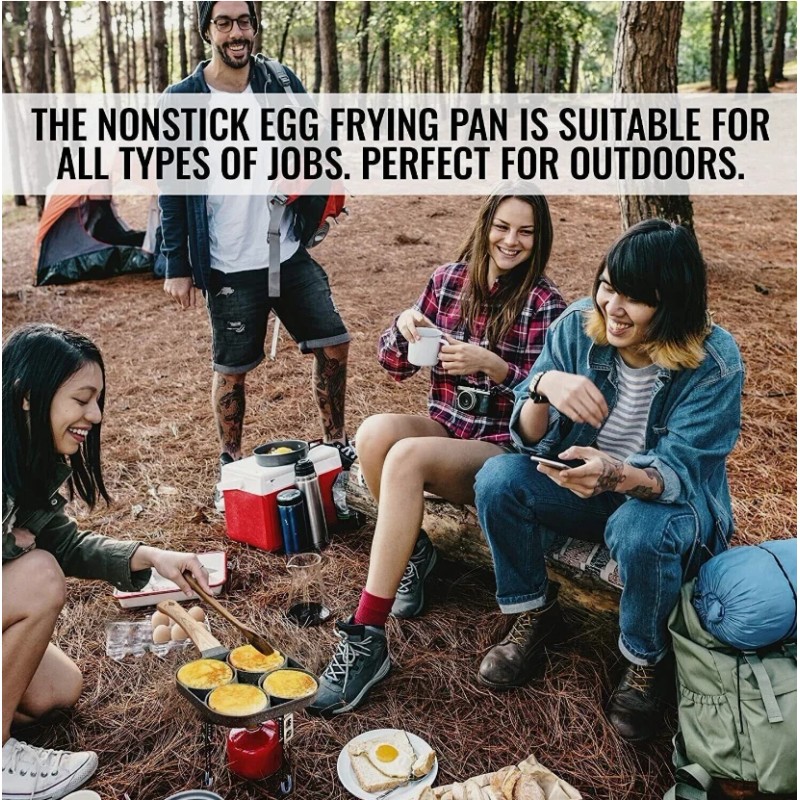 Unbranded Gray 4 Holes Egg Frying Pan Pancake Maker Non-stick