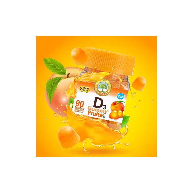 Vitamina D3, Gummy Fruits Sabor Durazno