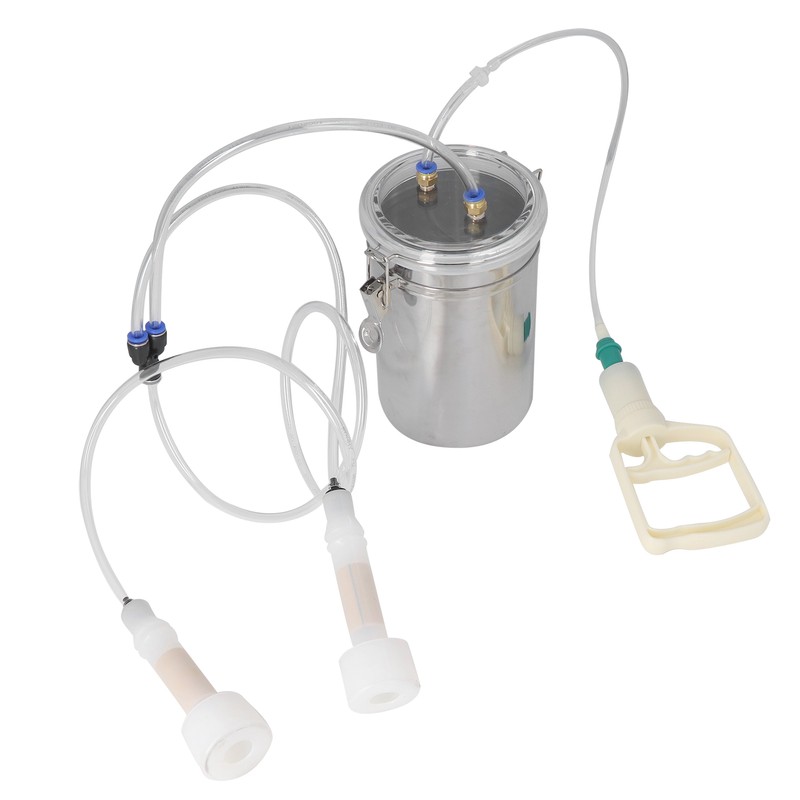 Manual Milking Machine 2000ml Effort Saving Control Stainless Steel Bottle