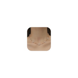 Pearl Necklaces for Women Pearl Choker Necklace for Women Gold Plated Pearl Necklace Dainty Pearl Choker Pendant Jewelry