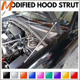 TENKIDOM Carbon Fiber Hood Struts Compatible with Subaru Forester (SG) 2003-2008 Lift Supports Shock Absorber Bonnet Gas Dampers Springs Kit No-Drill Bolt-on