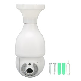 WiFi Security Camera 1080P Night Vision Motion Detection E27 Screw in 2 Way Talk Panoramic Surveillance Camera 100‑240V