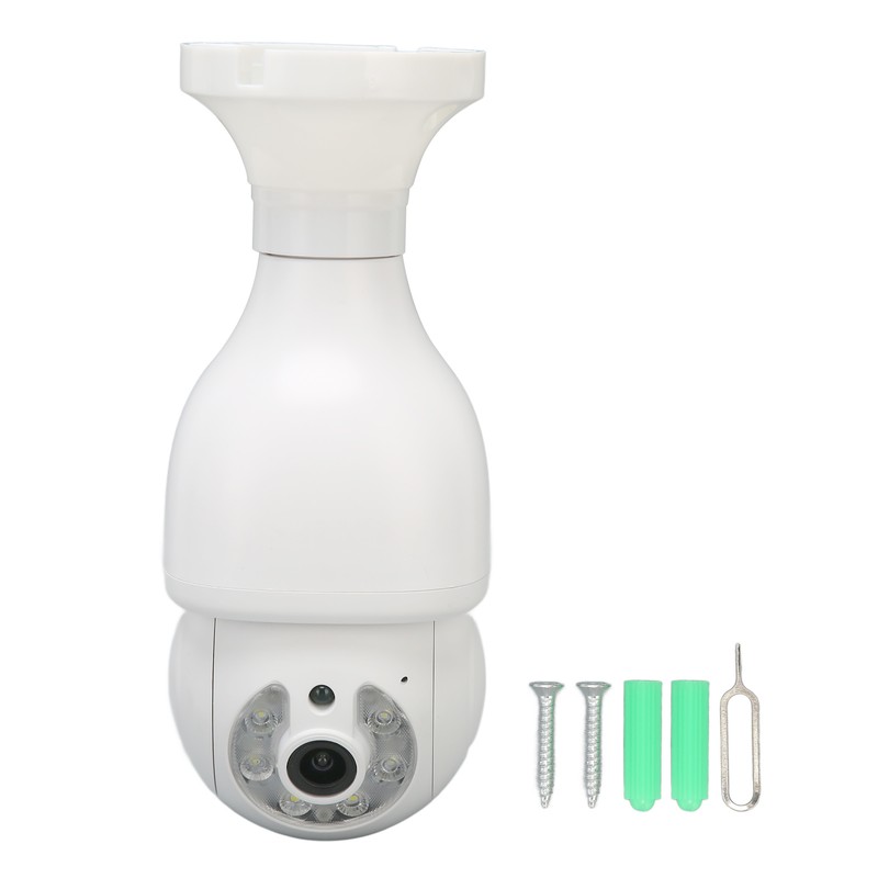 WiFi Security Camera 1080P Night Vision Motion Detection E27 Screw