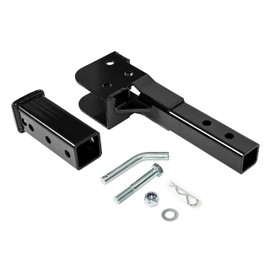 HECASA 2-in Receiver Hitch Adapter Folding Compatible with 2 Inch Trailer Hitches Wheelchair Cargo Carrier Extension Shank Mount 500lbs Black Powder Coated