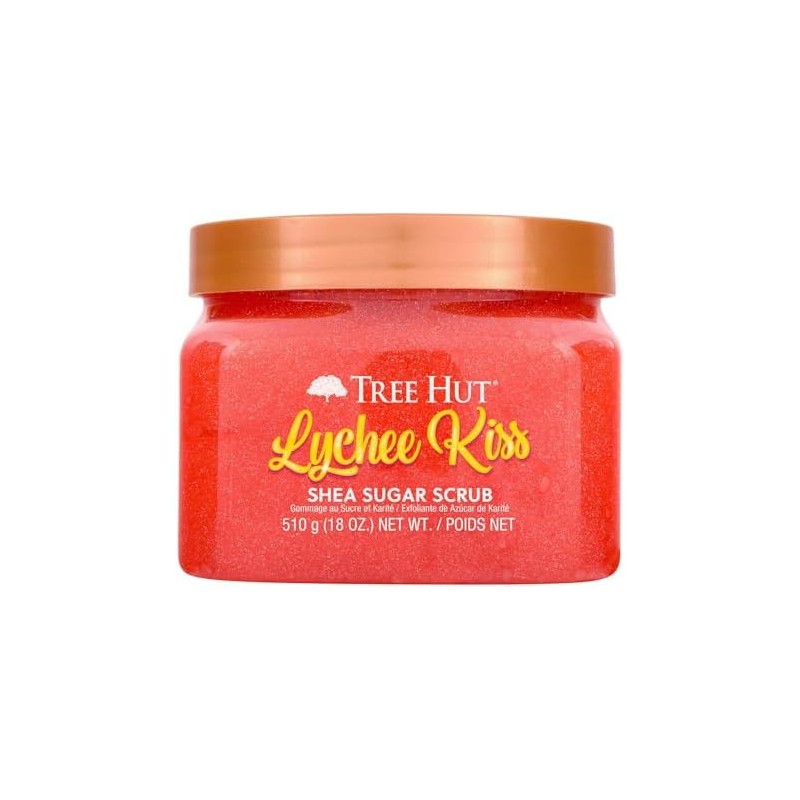 Exfoliante corporal Lychee Kiss Shea Sugar Scrub Tree Hut 510g