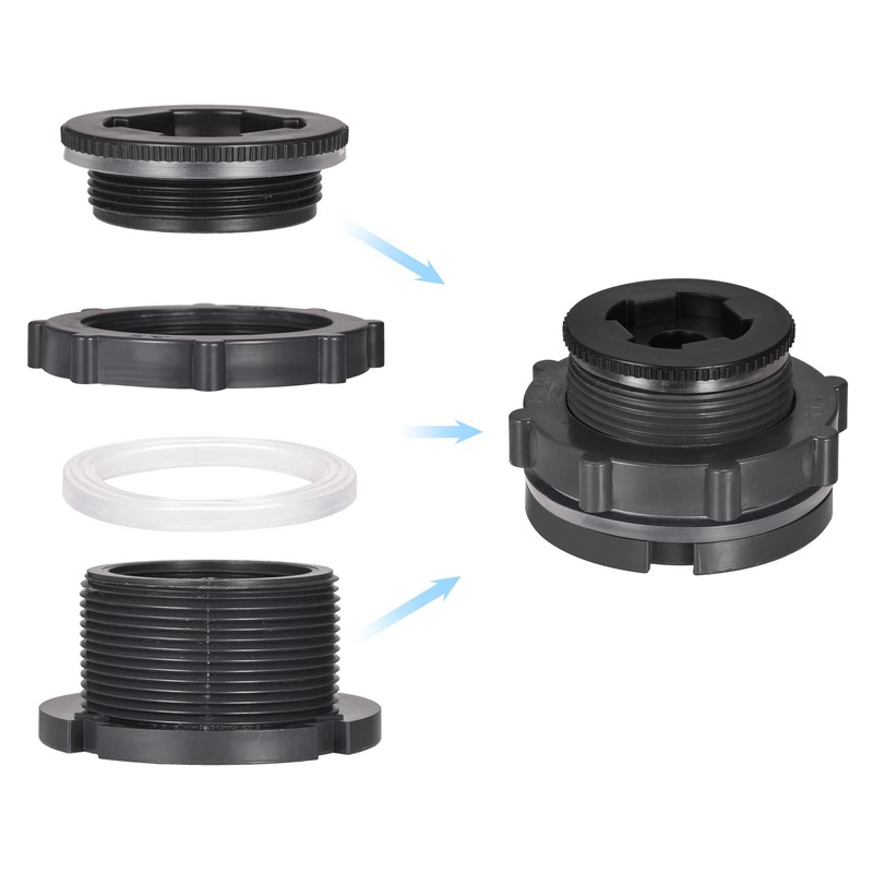 M METERXITY 1 Set PVC Bulkhead Fitting - Screw Thread
