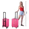 ZJMTOCYU Spacious Nail Drill Makeup Case with Telescopic Handle and