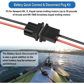 for Trolling Motor Newport NV X Kayak NK180 Battery Quick Connect/Discon