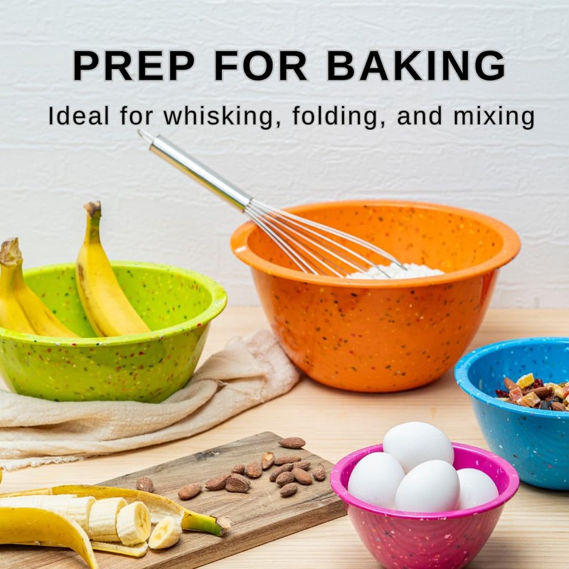 Confetti Nesting Mixing Bowls Set - 4-Piece Colorful Kitchen Bowls