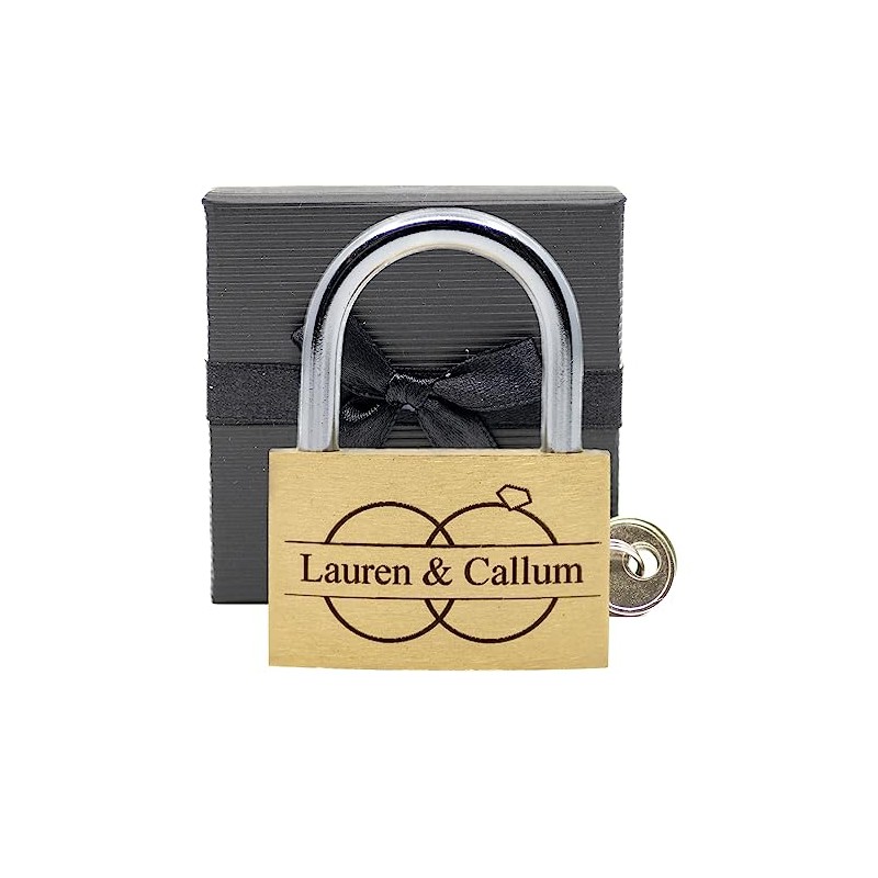 Engraved Love Padlock, 23 Styles, Bold Permanent Engraving + Gift
