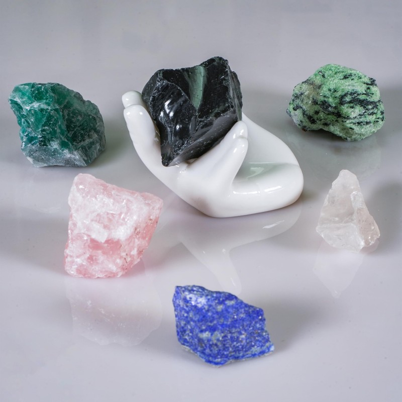 Anxiety Release Crystal Set - 6 Natural Stones for Calming