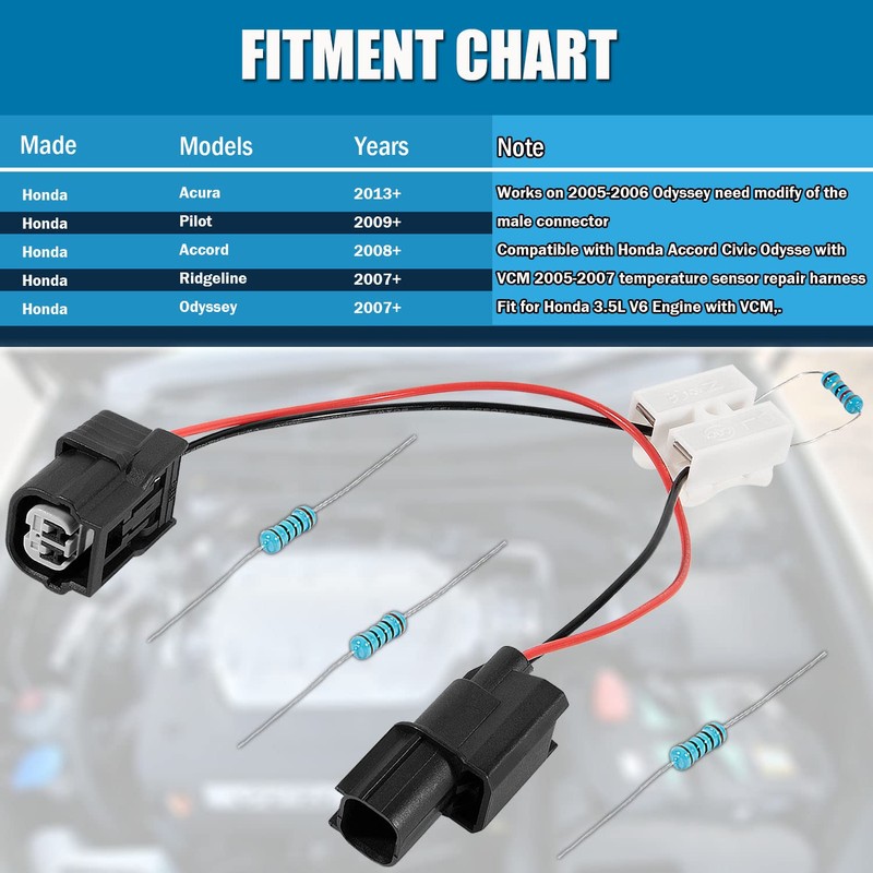 VCM Muzzler Harness Disable Kit Fit for Honda Odyssey Ridgeline