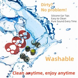 Miayaya Ear Tips Fins Set for JayBird x4 x3 x2 Ear Hooks Ear Wing Tips Accessory Pack Ear Hooks Earbuds Soft Silione Washable Eargels 12pcs in a Box. (Red)