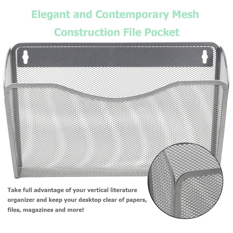 EASEPRES Mesh 3 Pockets File Organizer Hanging File Organizer Vertical