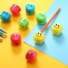 Crtiin 24 Pcs Smile Pencil Sharpeners Handheld Pencil Sharpener Manual