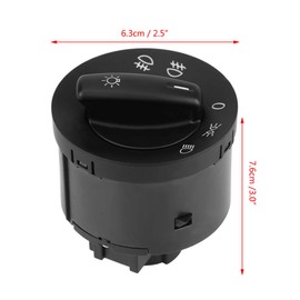 Car Headlight Switch Control, Black Car Headlamp Fog Light Integrated Switch Button for V W Gol f MK 5 6 Jett a MK3 Tiguan Passa t, 1K0941431Q vw headlight switch