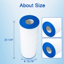 PELLUCID Pool Filter Compatible with Hayward C1200, CX1200RE, Pleatco PA120, Unicel C-8412, Filbur FC-1293, Clearwater II 125, Easy to Clean and Reuse, Advanced Filtration System for Long Life, 1 Pack